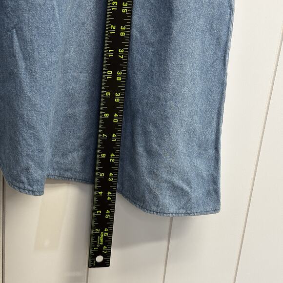Vintage Newport News Jeanology Western Trad Wife Asymmetrical Denim Dress Sz 10 - Picture 6 of 10